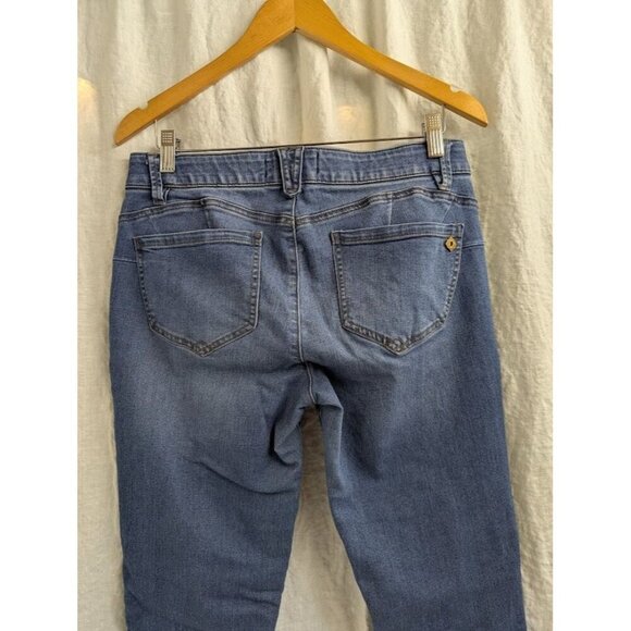 Democracy Jeans Womens 8 Blue Ab Technology Stretch Skinny Denim Mid Rise V2 - Picture 6 of 9